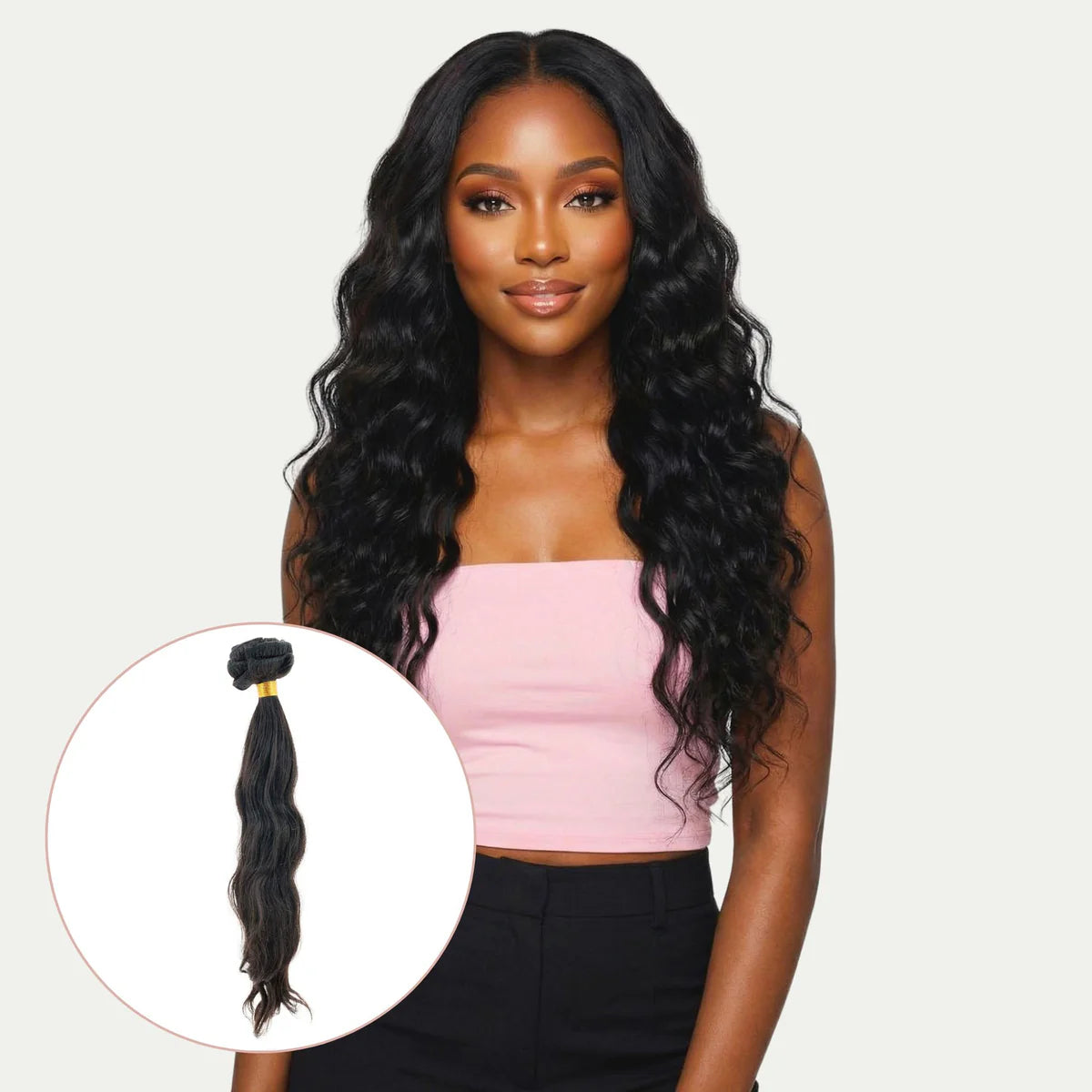 Lotus Curly Natural Black Clip-In Extensions